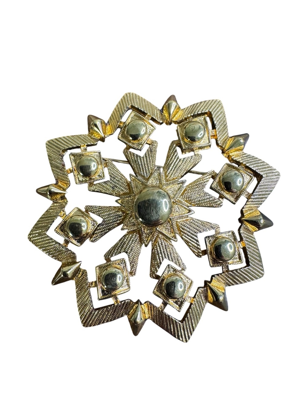 Monet Gold-Tone Starburst Brooch